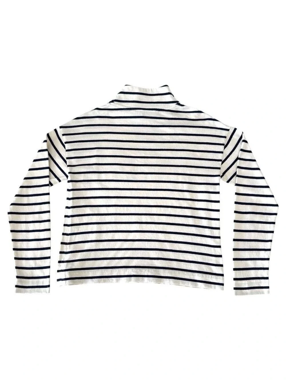 Vineyard Vines Striped Button Mockneck Cotton Long Sleeve Top Size Small - Picture 3 of 8